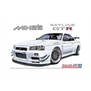 AOSHIMA 1/24 MINES BNR34 NISSAN SKYLINE GT-R '02 05986