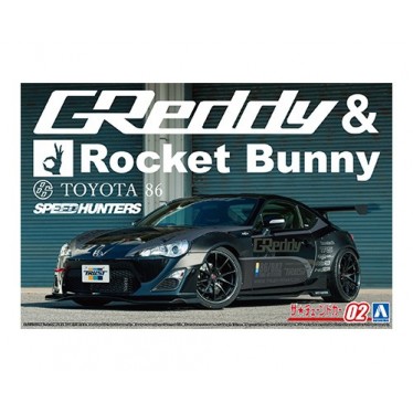 AOSHIMA 1/24 ZN6 TOYOTA 86 GREDDY AND ROCKET BUNNY 06187