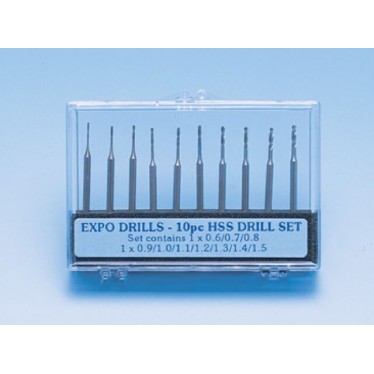 Expo 3/32in Shank Drill Set 10 pcs 11500