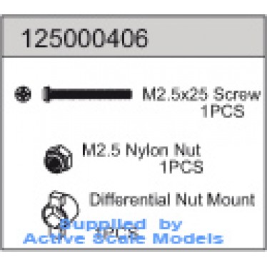 125000406 Differential Screw and Nut Set  Mad Rat / Macnum / x /xt