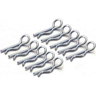 203000081 Ansmann Racing Silver Body Clips Medium (10pcs)