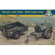 Italeri 229 250 gal.s Tank Trailer - M101 Cargo Trailer 1/35