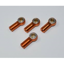 Absima Alu Rose Joints/ Turnbuckles (4) Orange 2330331