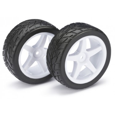 Absima 2500007 Wheel Set Buggy 5 Spoke/Street Front White 1:10 (2)