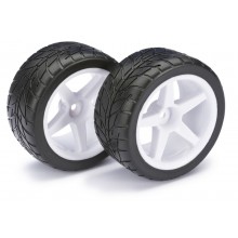 Absima 2500008 Wheel Set Buggy "5-Spoke/Street" Rear White 1:10 (2)