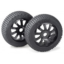 Wheel Set Buggy "Razor" 10 Spokes/Dirt Black 1:8 (2)