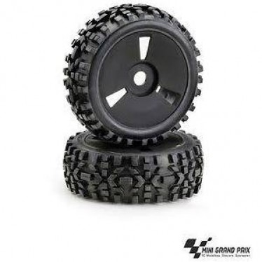 Absima Wheel Set Buggy Disc Dirt Black 1/8 (2) 2520018