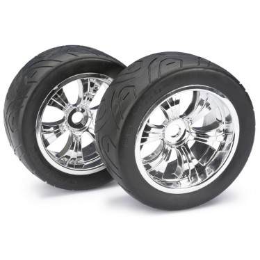 Wheel Set LP Truggy Street Chrome 1:8 (2)