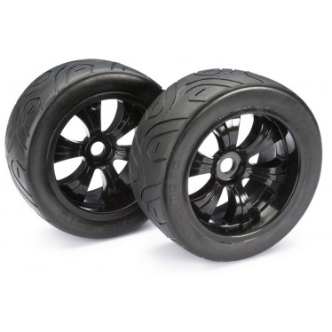 Wheel Set LP Truggy Street Black 1:8 (2)