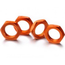 Absima 2560004 Hex Locknut 17mm Orange (4)