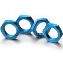 Absima 2560005 Hex Locknut 17mm Blue (4)