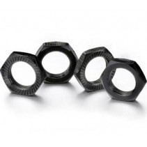 Absima 2560006 Hex Locknut 17mm Black (4)