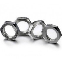 Absima 2560008 Hex Locknut 17mm Silver (4)