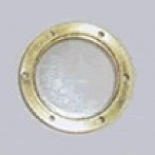 Brass Glazed Porthole 6x10mm Drilled 6 hole