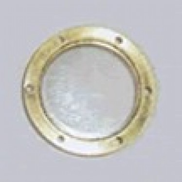 Brass Glazed Porthole 6x10mm Drilled 6 hole