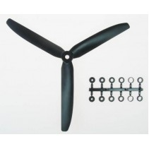 Slow Fly 9x5 3Blade Prop Black