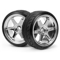 MOUNTED SUPER DRIFT TYRE (A TYPE) ON TE37 WHEEL CHROME