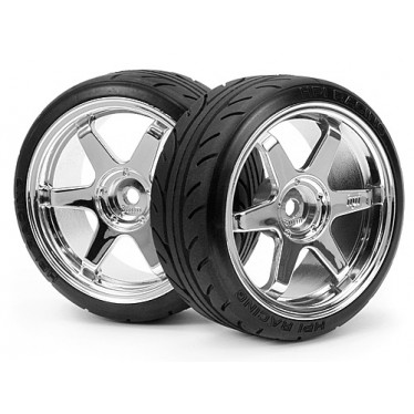 MOUNTED SUPER DRIFT TYRE (A TYPE) ON TE37 WHEEL CHROME