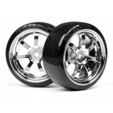 T-DRIFT TIRE 26MM RAYS 57S-PRO WHEEL CHROME 26MM WIDTH/0MM OFFSET/2PCS