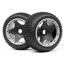 Dirt Buster Block Tire HD Compound on Black Wheel