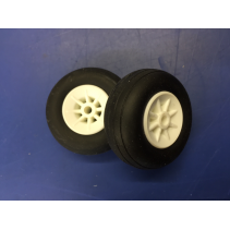 Aeroplane 1.5" (37mm) Wheels White (2)