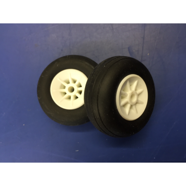 Aeroplane 1.5" (37mm) Wheels White (2)