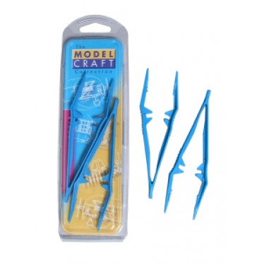 2 Plastic Tweezers (Serrated Tips)