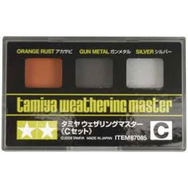 Tamiya Weathering Master C Set - Orange Rust, Gun Metal and Silver 87085