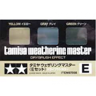 Tamiya Weathering Master E Set - Yellow, Grey and Green Dry Brush Effect