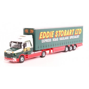 ATLAS EDITIONS 9110 1/76 Scania T Series Curtainside Trailer Eddie Stobart DieC