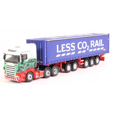 ATLAS EDITIONS 9122 1/76 Scania Highline R440 Skeletal Trailer Eddie Stobart Die