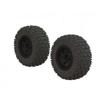 Fortress SC Tire Set Glued Blk 2 Z-AR550042