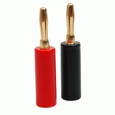 Banana Plugs; 4mm - Red/Black Pair ..