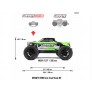 ARMMA GRANITE GROM RTR GREEN SMART USB 4/WD MONSTER TRUCK ARA2102T3