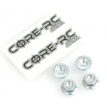 Core RC CR024 Serrated M4 Steel Wheel Nut (4) Schumacher