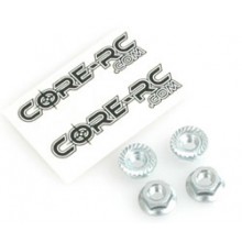 Core RC CR024 Serrated M4 Steel Wheel Nut (4) Schumacher