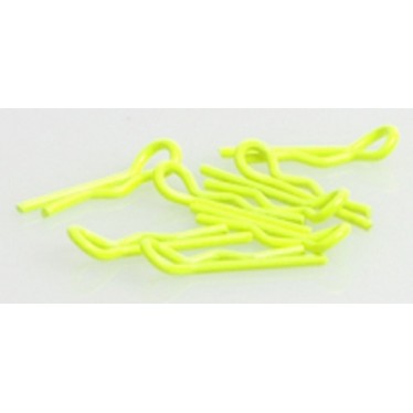 Core RC CR063 - Small Body Clip 1/10 - Fluorescent Yellow (8)