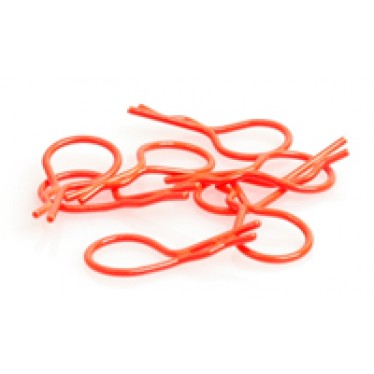 CR075 Core RC Big Body Clip 1/10 - Fluorescent Red (8)..