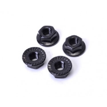 Core RC CR196 - Serrated Alloy M4 Nuts - Black - pk4