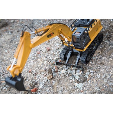 Huina 1/16 Scale Rc Excavator 2.4g 11ch w/DIE Cast Bucket CY1510