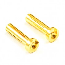 Etronix ET0605LP 4mm Male Gold Connectors (2) for Right Angle