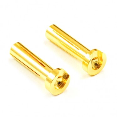 Etronix ET0605LP 4mm Male Gold Connectors (2) for Right Angle