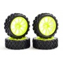 FASTRAX FAST0073Y 1/10 Street/Rally Tyre 10SP Neon Yellow Wheel