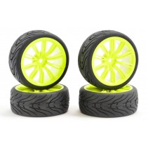 Fastrax 1/10 Street/Tread Tyre 20SP Neon Yellow Wheel FAST0076Y