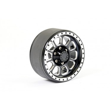 FASTRAX BEADLOCK TEN 1.9 WHEELS - BLACK 2PC ALUMINUM FAST0138BK