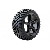 FASTRAX 1:8 TRUGGY ARROW MTD ON 5-SPOKE BLACK 0 OFFSET(PR)