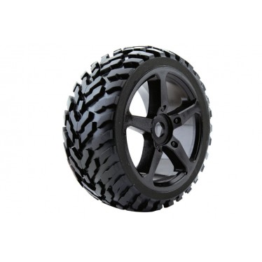 FASTRAX 1:8 TRUGGY ARROW MTD ON 5-SPOKE BLACK 0 OFFSET(PR)