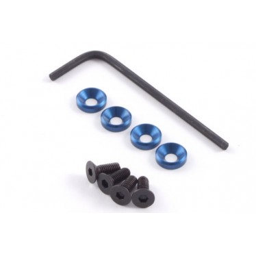 Fastrax FAST147 M3 Engine Mounts With F.H. Screws BLUE