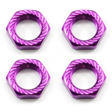 Fastrax 17mmx1.0 Purple Serrated Wheel Nuts (4) FAST925P