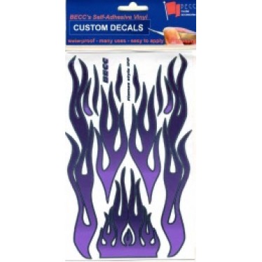 Flames1PP - Flames Light Purple, Dark Purple and Chrome 1:10-1:12